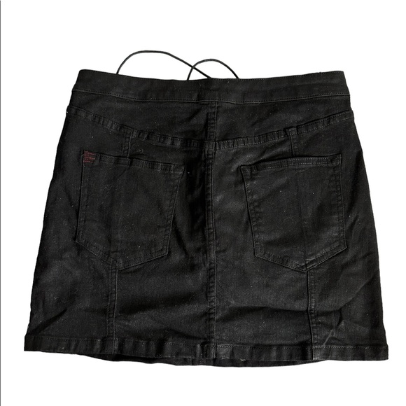 BDG Black Denim Lace Mini Skirt - Picture 3 of 3